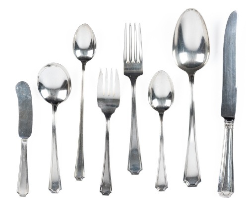Gorham Sterling Silver Place Settings for Five (5) in the "Fairfax" Pattern with Serving Pieces