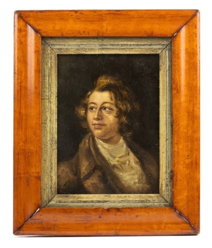Daniel Maclise. Portrait of a Young Charles Dickens (On Wood Panel)