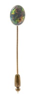 Antique 14K Yellow Gold Australian Opal Stick Pin