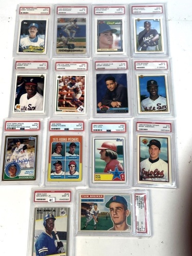 Lot Of Fourteen Baseball Cards Graded By PSA