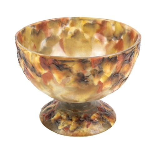 Outstanding Pat&Atilde;&copy; de Verre Compote Completely Encircled with Grape Vine Leaves Turning Colors in the Fall by G. Argy Rous