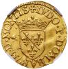 France: Dombes. Duchy. Louis II de Bourbon-Montpensier (1560-1582). Gold Ecu d' or or &Acirc;&frac12; Pistole, 1579