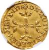 France: Dombes. Duchy. Louis II de Bourbon-Montpensier (1560-1582). Gold Ecu d' or or &Acirc;&frac12; Pistole, 1579 - 2