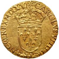 France. Charles IX (1560-1574). Gold Ecu d'or, 1565-H