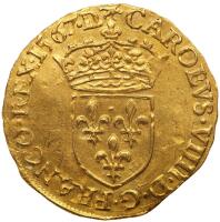 France. Charles IX (1560-1574). Gold Ecu d'or, 1567-R
