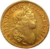 France. Louis XV (1715-1774). Gold Louis d'or a la croix de Malte, 1718-R