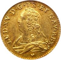 France. Louis XV (1715-1774). Gold Louis d'or aux lunettes, 1738-BB