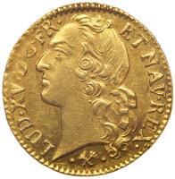 France. Louis XV (1715-1774). Gold Louis d'or au bandeau, 1771-L