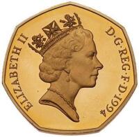 Great Britain. Elizabeth II (1952-2022). Gold Proof 50 Pence Two-Coin Set, 1993 and 1994