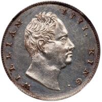 India-British. East India Company, Regal Coinage, William IV (1830-1837). Pattern Silver &Acirc;&frac12; Rupee, 1835