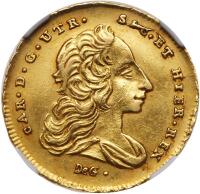 Italian States: Naples & Sicily/Two Sicilies. Carlos III di Borbone (1734-1759). Gold 6 Ducati, 1755 DG-MM R