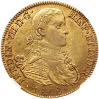 Fernando VII (1808-1821). 8 Escudos, 1808 Mo TH.