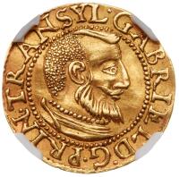 Transylvania. G&Atilde;&iexcl;bor B&Atilde;&iexcl;thory (1608-1613). Gold Ducat, 1613 NB. Nagyb&Atilde;&iexcl;nya (Neustadt)