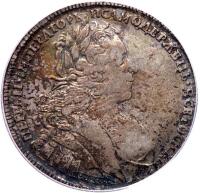 Poltina 1727 C??. Small diamond before date.
