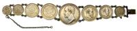 19th Woman&rsquo;s Bracelet made of seven Russian and Finnish Coins.