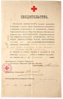 Cross Certificate for the Medal of Zeal.
