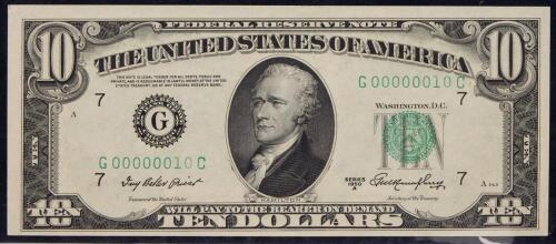 $10 1950A FRN G00000010C