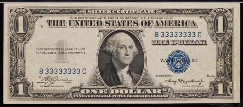 $1 SC from 1935A B33333333C PMG 66 EPQ