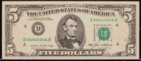 $5 FRN D44444444B