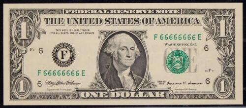 $1 1999 FRN F66666666E