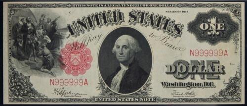 Fr. 39 $1 1917 Legal Tender Note s/n N999999A