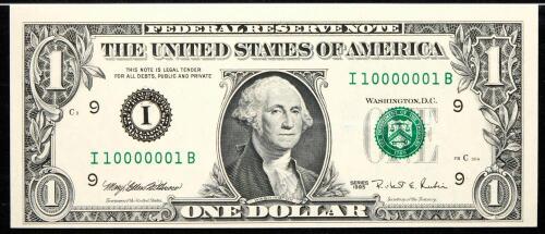Choice $1 1995 FRN I 10000001 B