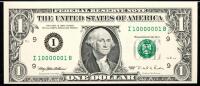 Choice $1 1995 FRN I 10000001 B