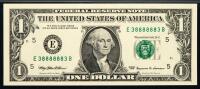 Quartet of Gem Unc. $1, $1, $1, $20 all s/n 38888883
