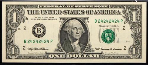 $1 FRNs s/n's B24242424P, C24242424J and K24242424C