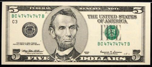 $5 BC47474747B, $10 BB47474747C, $10 BB48484848C, $10 BC 50505050A.