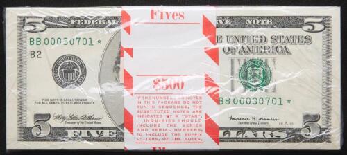 000 start STAR serial number $5 pack
