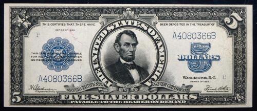 Fr. 282 $5 Silver Certificate AU++