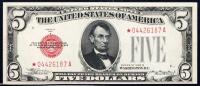 Near Gem $5 1928A Legal Tender Star Note