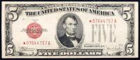 WITHDRAWN - Seven tough to locate $5 LT Star Notes