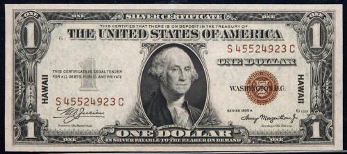 Two $1 1935A Silver Certificate Hawaii Notes both PCGS 65 PPQ