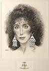 Cher - Original Pencil and Charcoal Portrait by Douglas Bunn