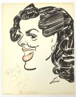 Jane Russell Signed Caricature From The Brown Derby