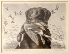 1959, $3, Federal Duck Stamp Print, "King Buck" by Maynard Reece