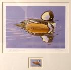 1978, $5, Federal Duck Stamp Print, "Hooded Merganser" by Albert Earl Gilbert