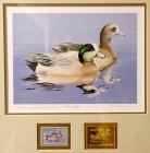 1984, $7.50, Federal Duck Stamp Print, "Untitled" (Widgeon) by William C. Morris