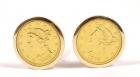 Pair of US $5 Liberty Coin, 14K Yellow Gold Cufflinks