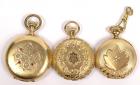 Collection of 3 14K Yellow Gold Lady's Pocket Watches