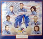 STS-51-L Limited Edition Lithograph: "and Touched the Face of God" by Laurie Whitehead