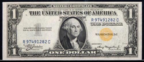$1, $10, $10, $10 Yellow Seal Notes