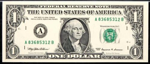 Districts A - L Complete set of $1 1999 Notes
