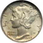 1942/1-D Mercury Dime. NGC MS62