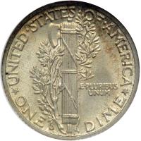 1942/1-D Mercury Dime. NGC MS62 - 2