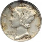 1942/1-D Mercury Dime. NGC AU55
