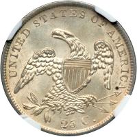 1838 Capped Bust Quarter Dollar. NGC MS63 - 2