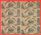 Uncut Sheet of 8 September 2, 1861 $20.00 Notes